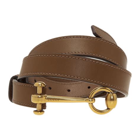 gucci horsebit belt brown